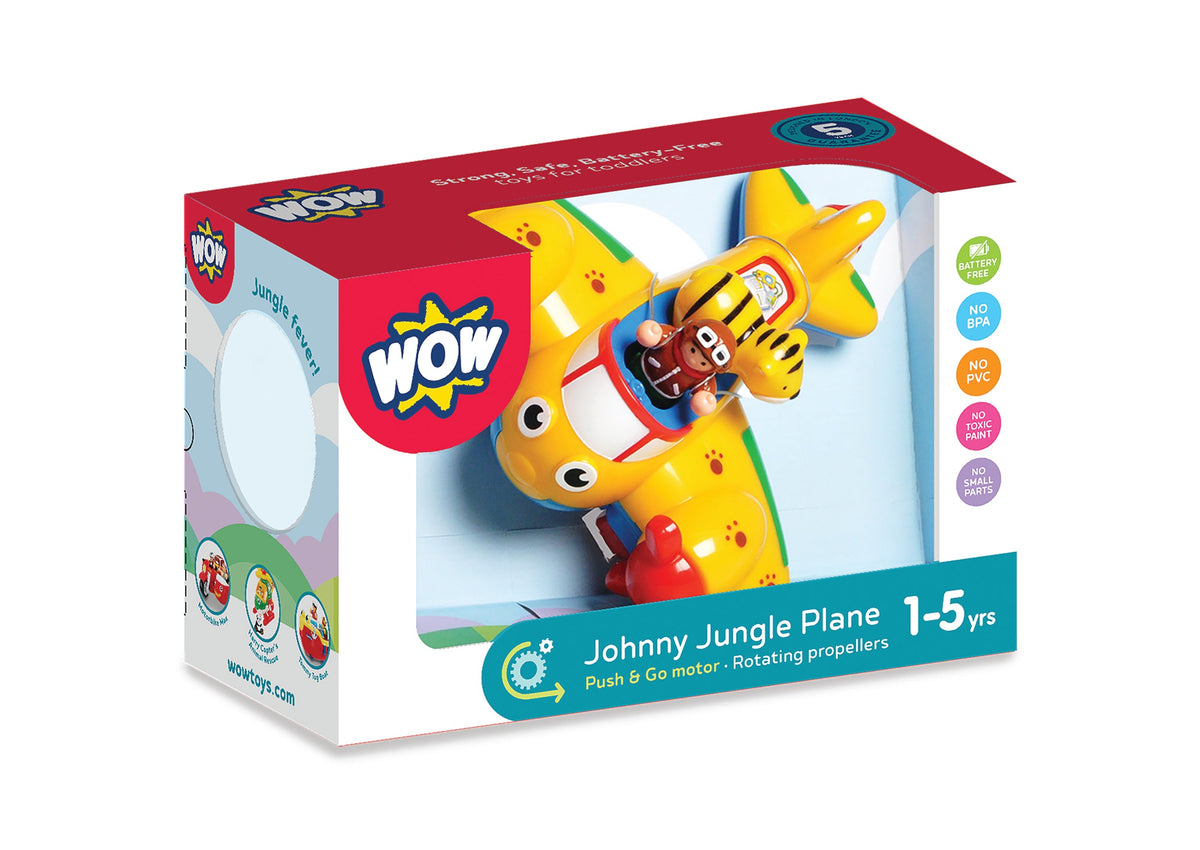 WOW Johnny Jungle Plane (3 Piece Play Set) Ages 1+(WW 01013)