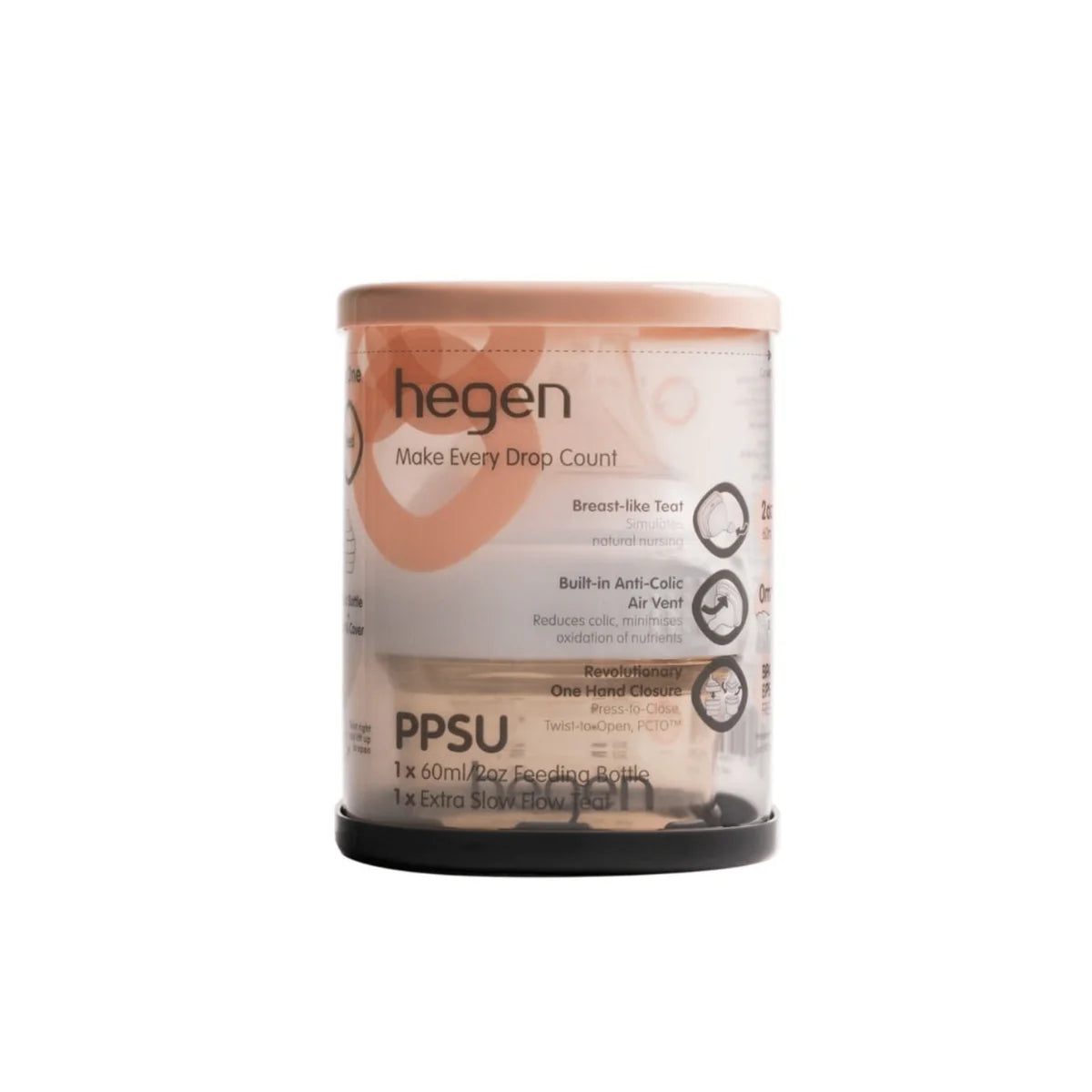 Hegen PCTO™ 60ML/2OZ Feeding Bottle with Extra Slow Flow Nipple