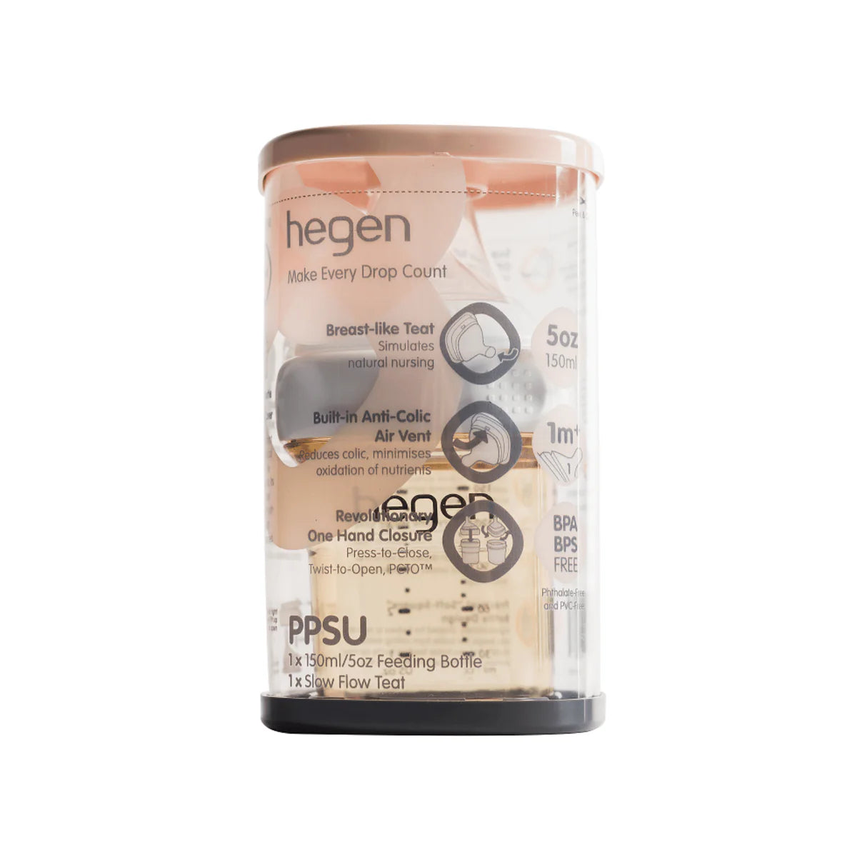 Hegen PCTO™ 150ML/5OZ Feeding Bottle with Slow Flow Nipple