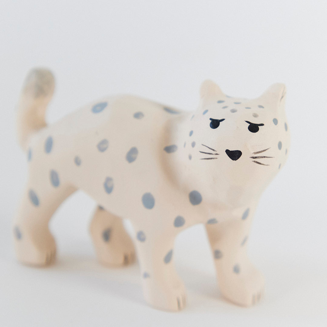 Sarah's Silks Wooden Snow Leopard