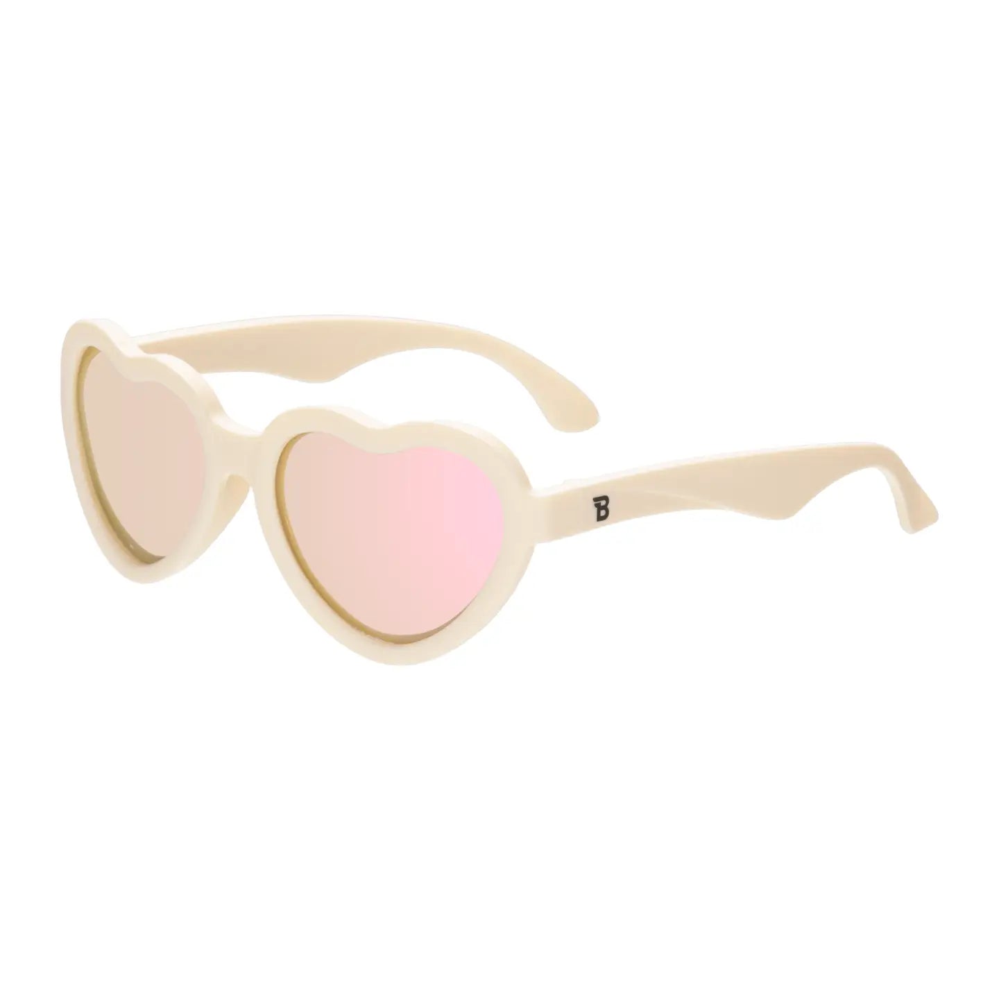 Polarized Heart Sunglasses with Mirrored Lens