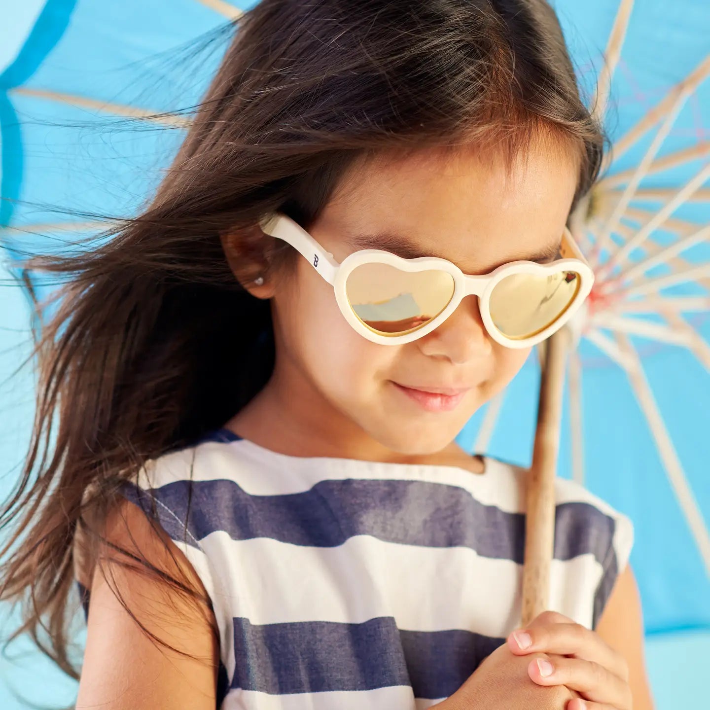 Polarized Heart Sunglasses with Mirrored Lens