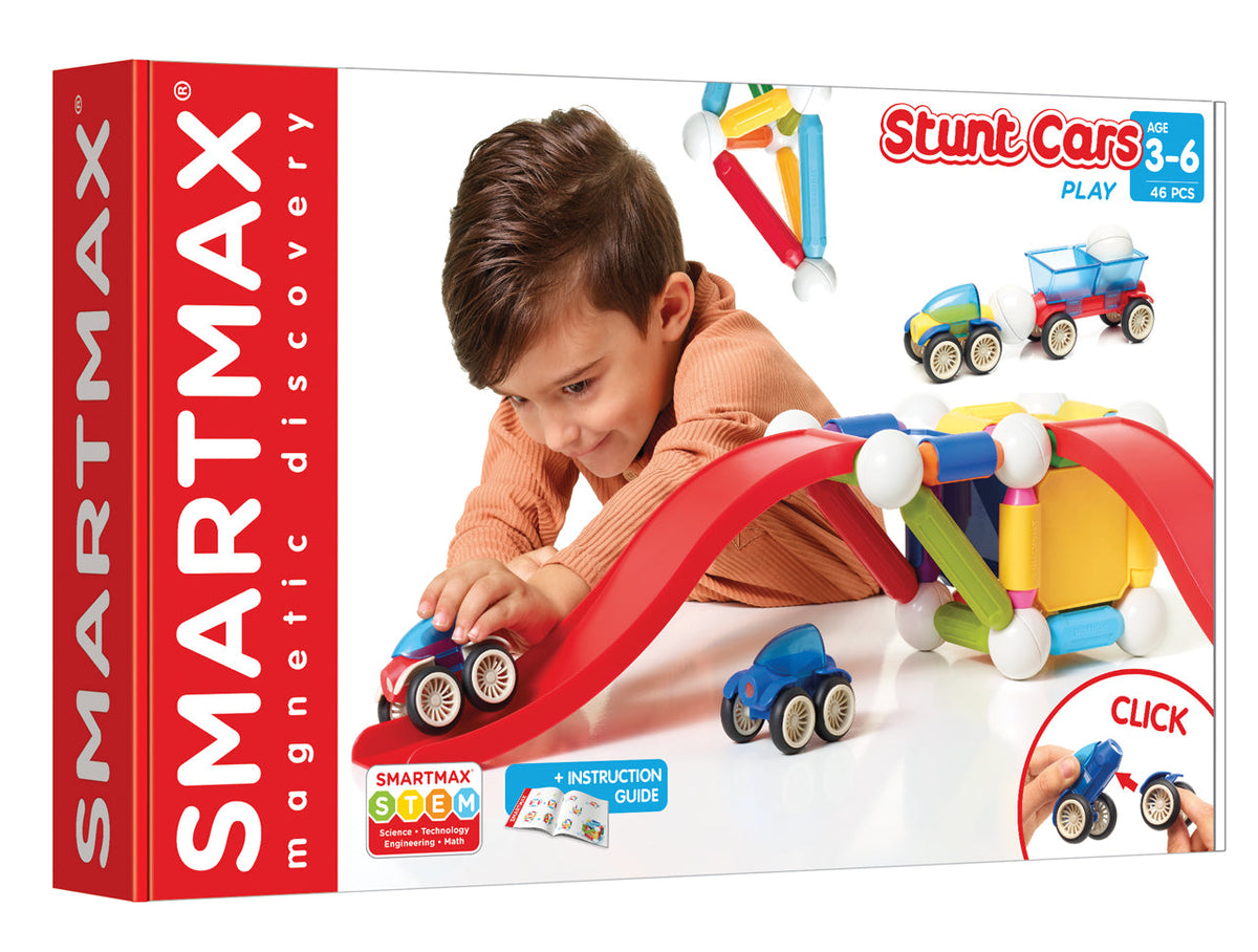 SmartMax Stunt Cars 46-pc STEM Magnetic Building Set