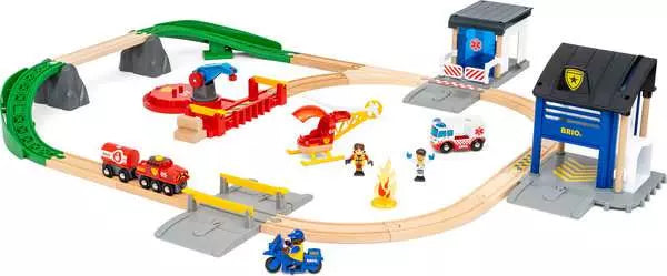BRIO World - Rescue Team Train Set
