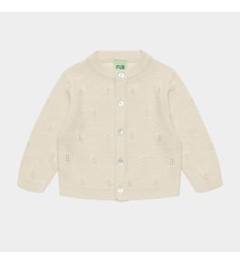 FUB Baby Leaf Cardigan, ecru