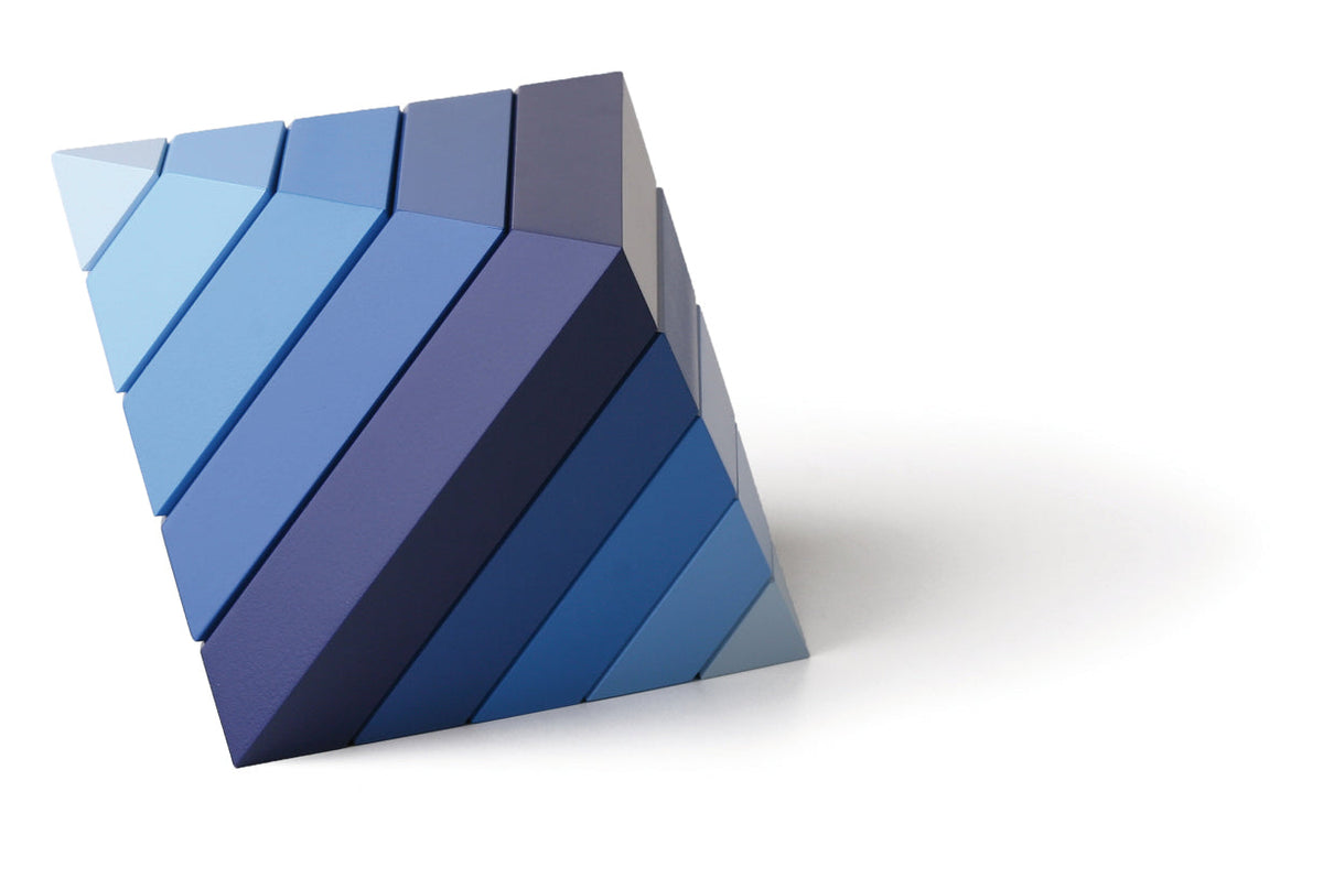 Naef Diamant Blue geometric wooden puzzle
