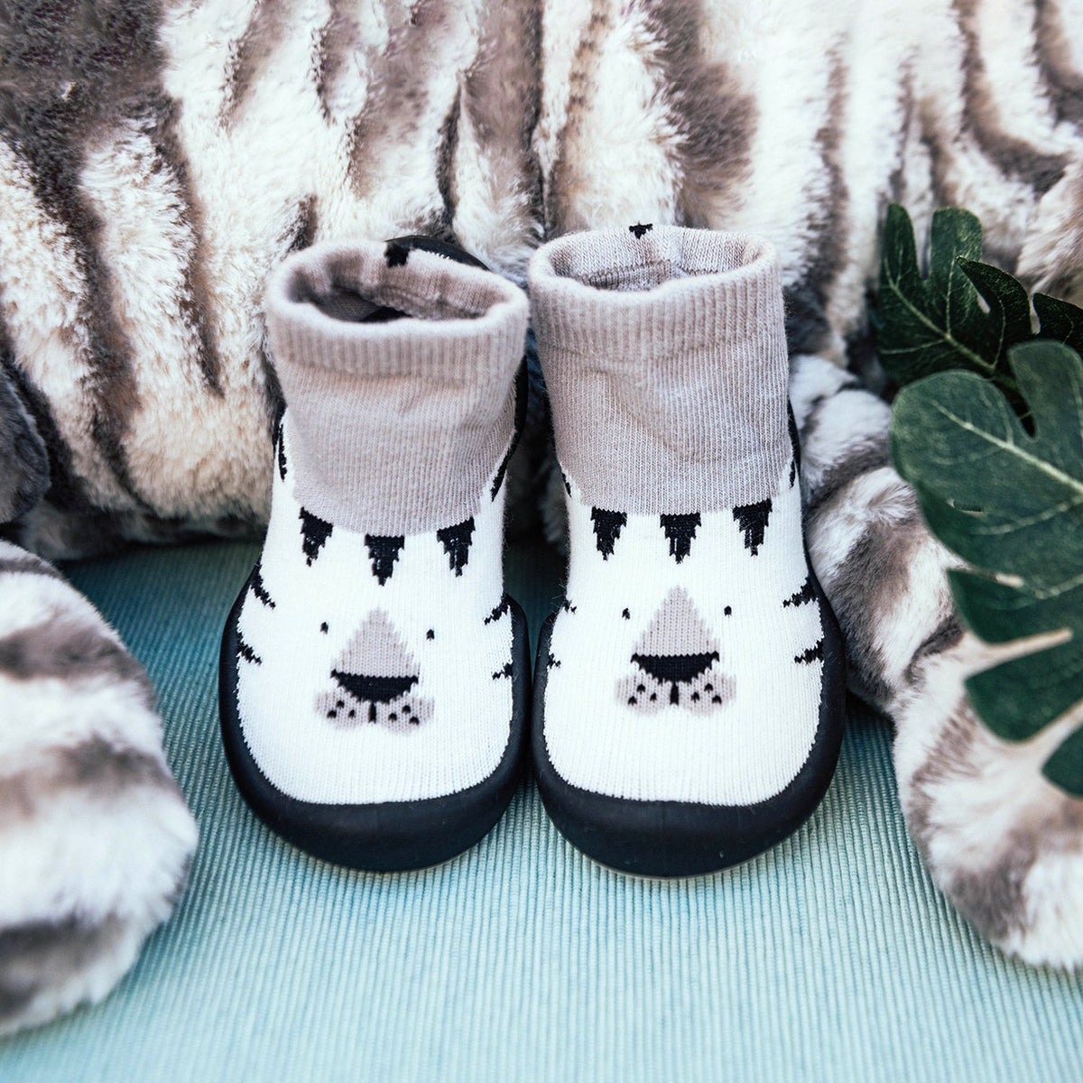 White Tiger | Cute Animal Baby Sock Shoes