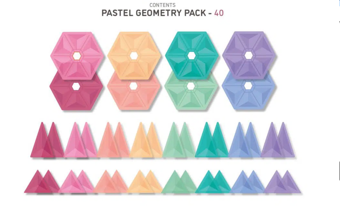 Connetix - 40 Pc Pastel Geometry