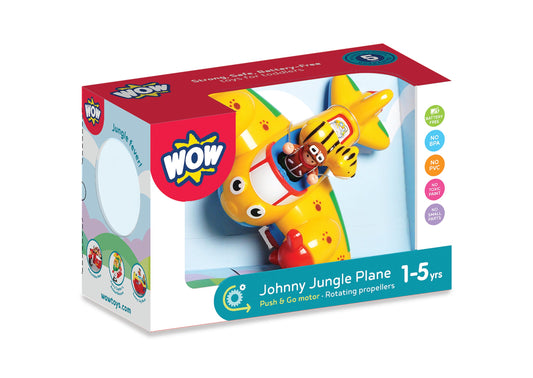 WOW Johnny Jungle Plane (3 Piece Play Set) Ages 1+(WW 01013)