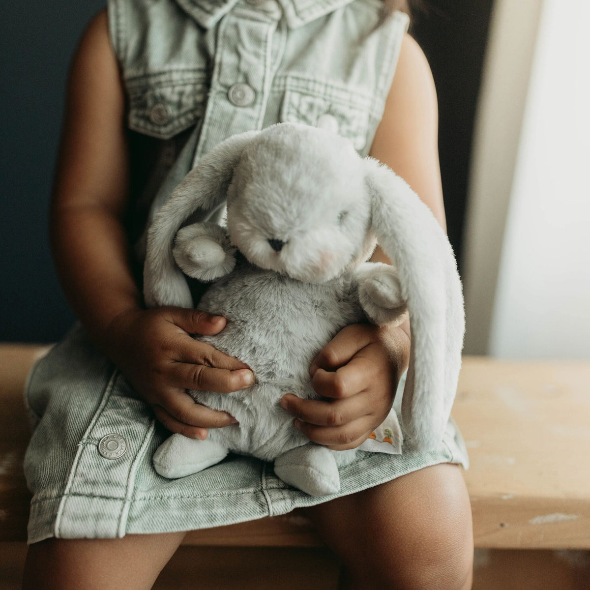 Tiny Nibble  8" Bunny -  Gray