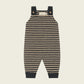 Charcoal Stripes Wool Salopettes
