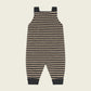 Charcoal Stripes Wool Salopettes