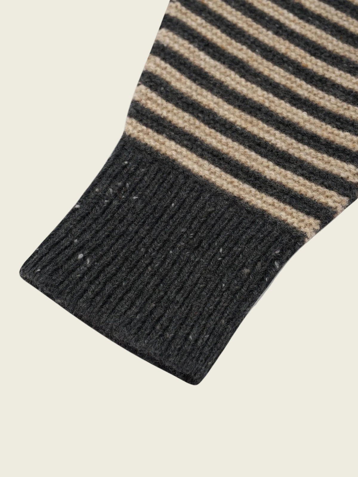 Charcoal Stripes Wool Salopettes