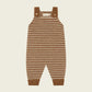 Chestnut Stripes Wool Salopettes