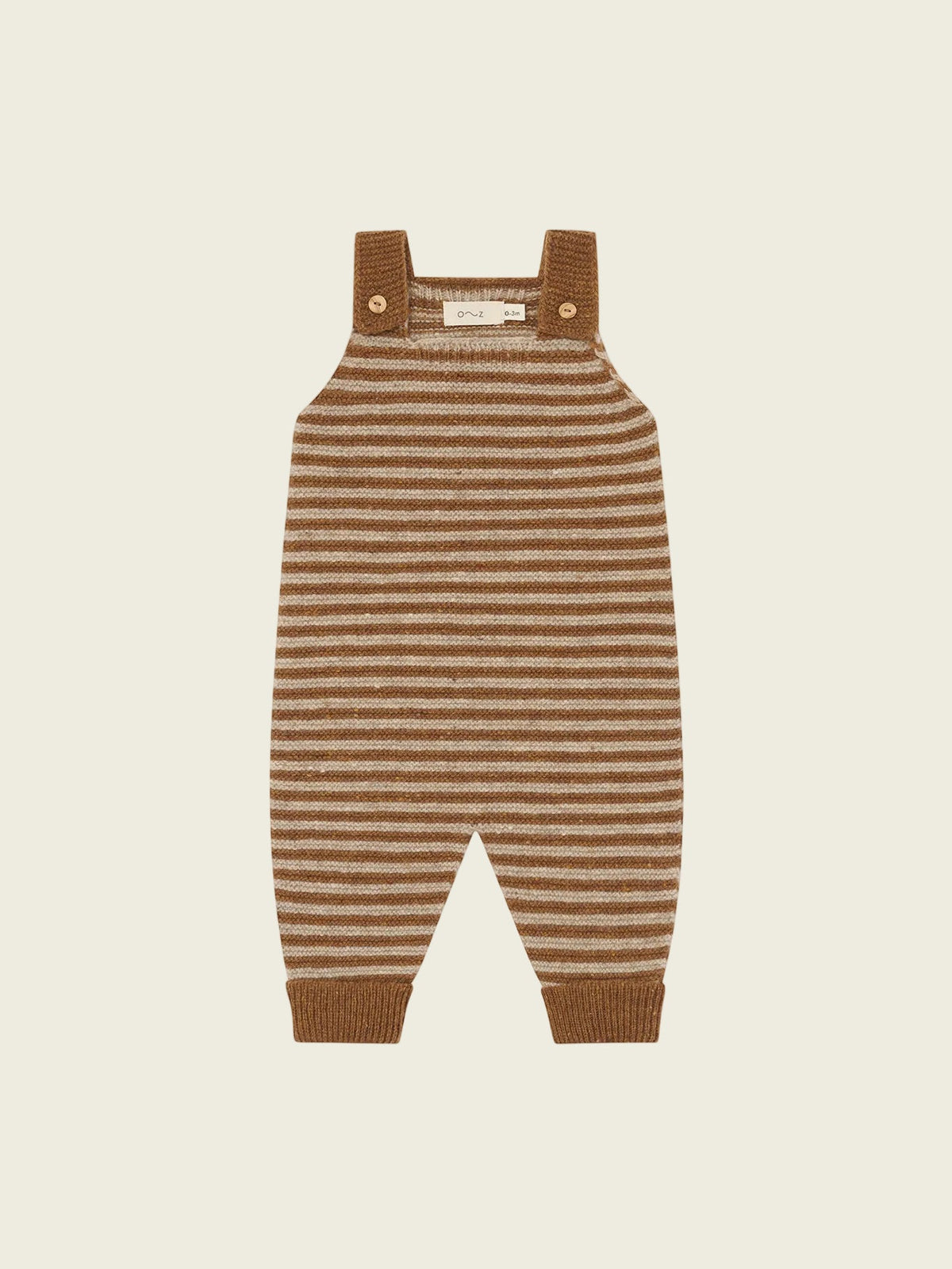 Chestnut Stripes Wool Salopettes