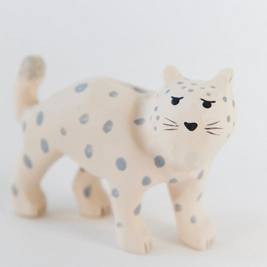 Sarah's Silks Wooden Snow Leopard
