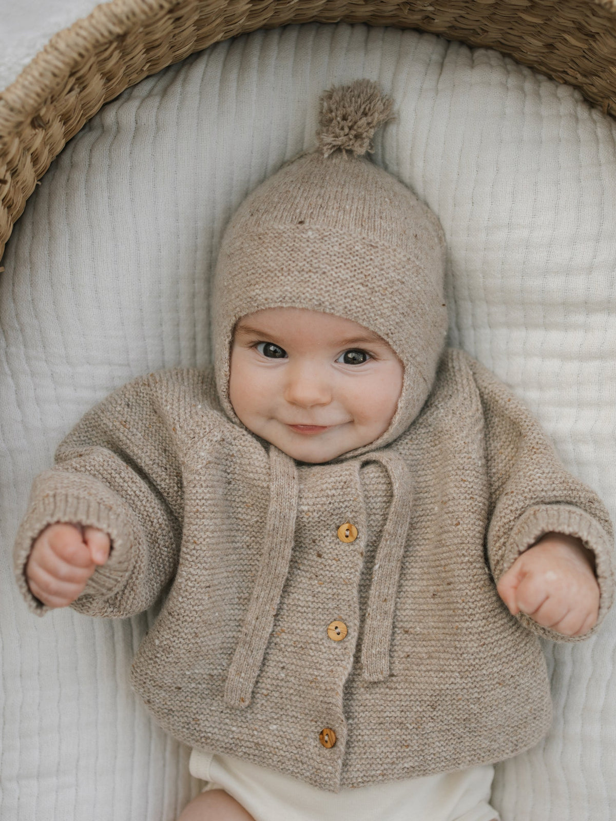 Oatmeal Wool Cardigan