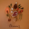 Wooden Play Food Set | Dinner