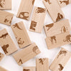 Wooden Domino game / Animal Domino play