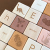 Alphabet Blocks Set / Mustard-Pink
