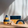 Wooden blocks set / Ukrainian flag