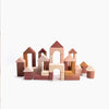 Wooden Castle Block set / Light Pink