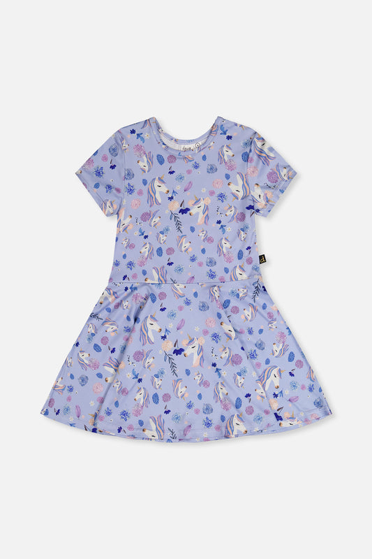 Printed Short Sleeve Dress