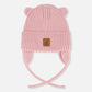 Baby Bear-Ear Knit Hat With Strings