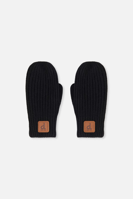 Lined Ribbed Knit Mittens