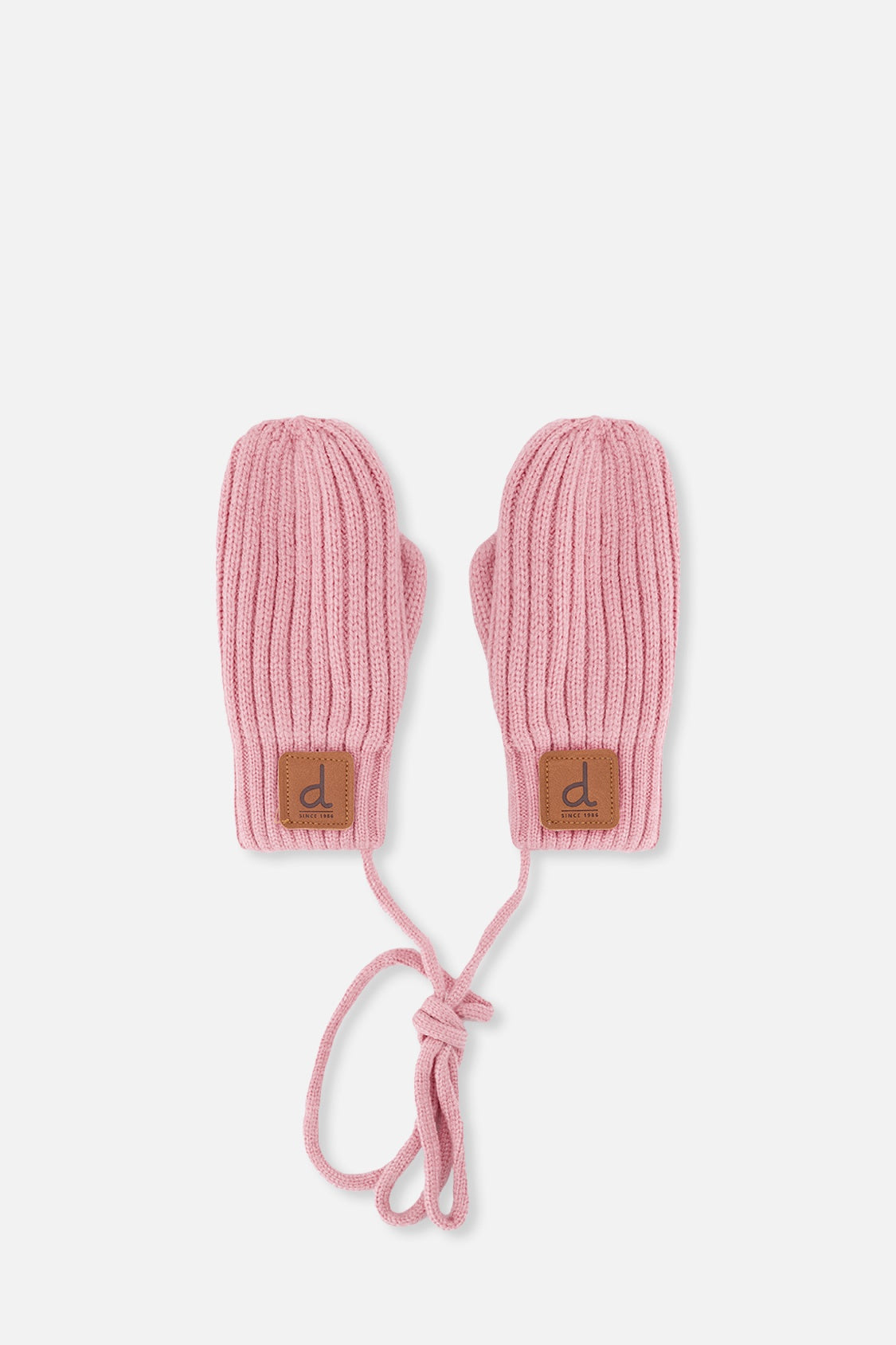 Baby Knit Mittens With String