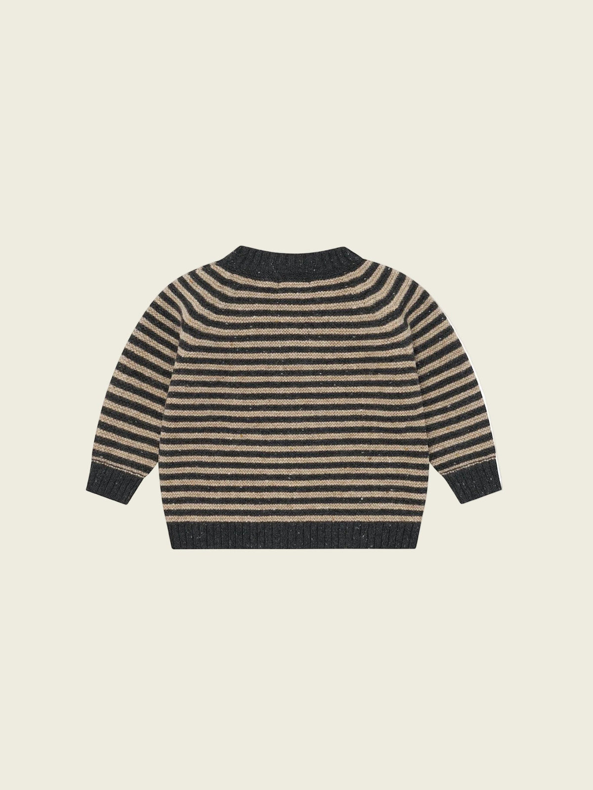 Charcoal Stripes Wool Cardigan