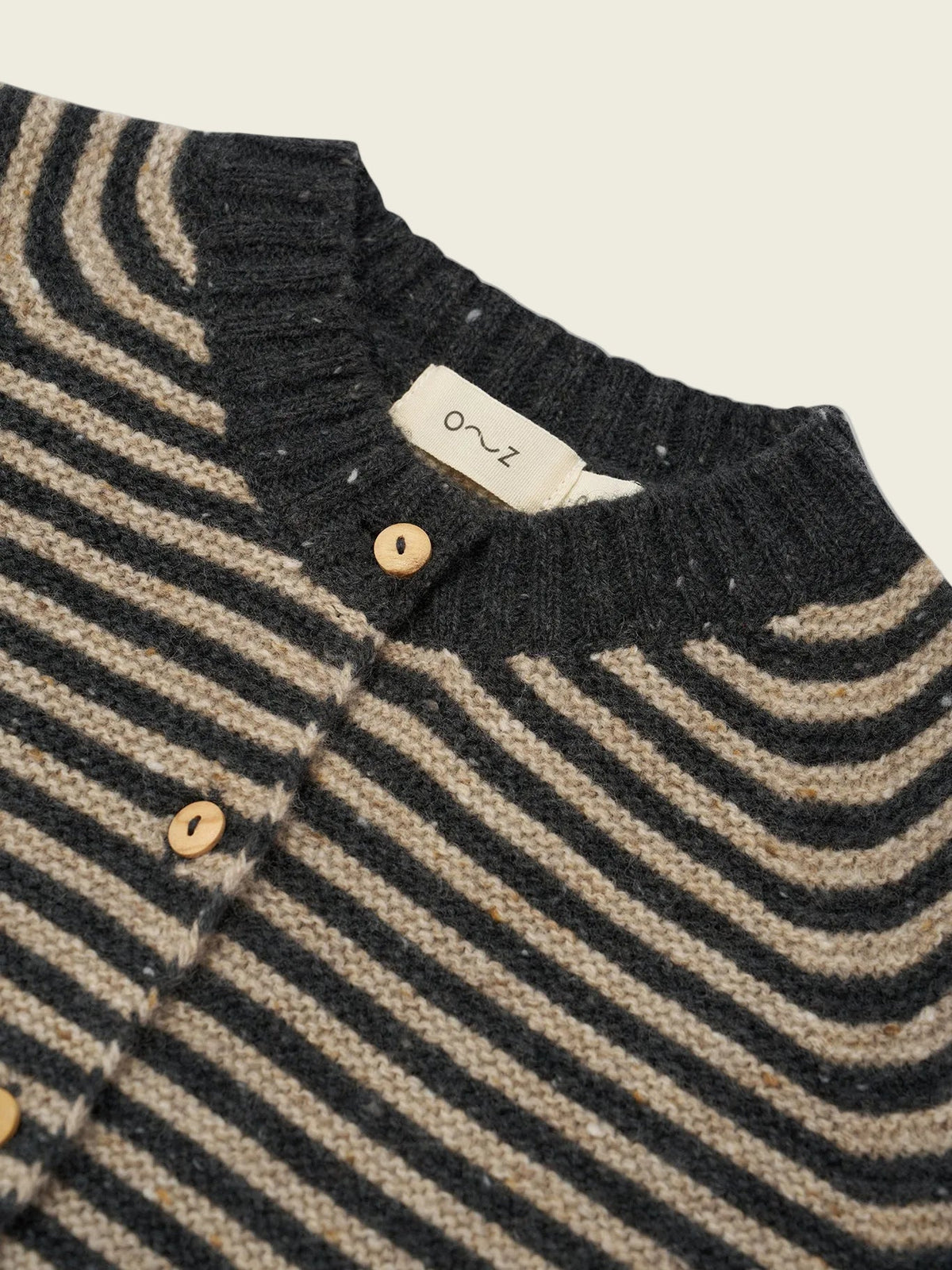 Charcoal Stripes Wool Cardigan