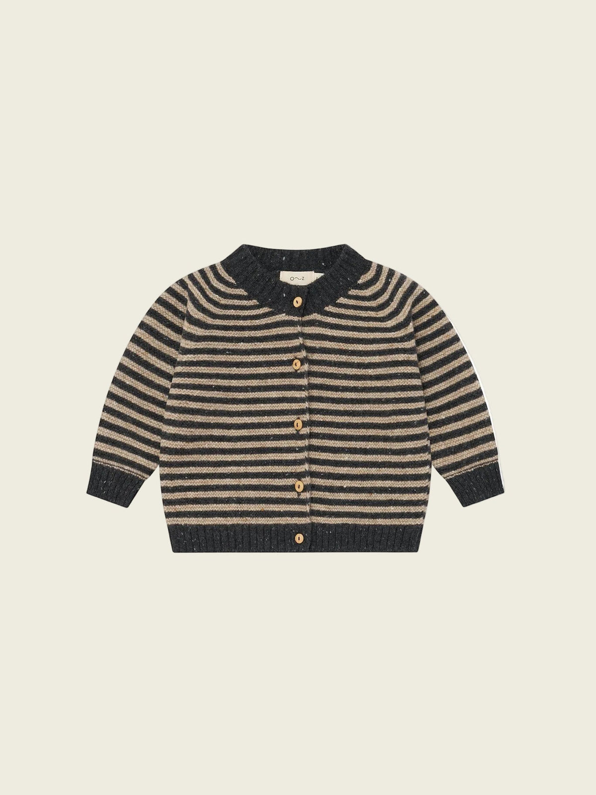 Charcoal Stripes Wool Cardigan