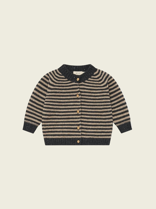 Charcoal Stripes Wool Cardigan