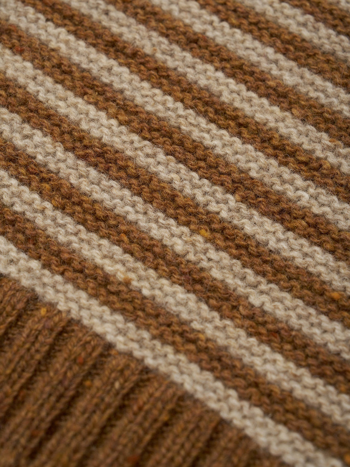 Chestnut Stripes Wool Cardigan