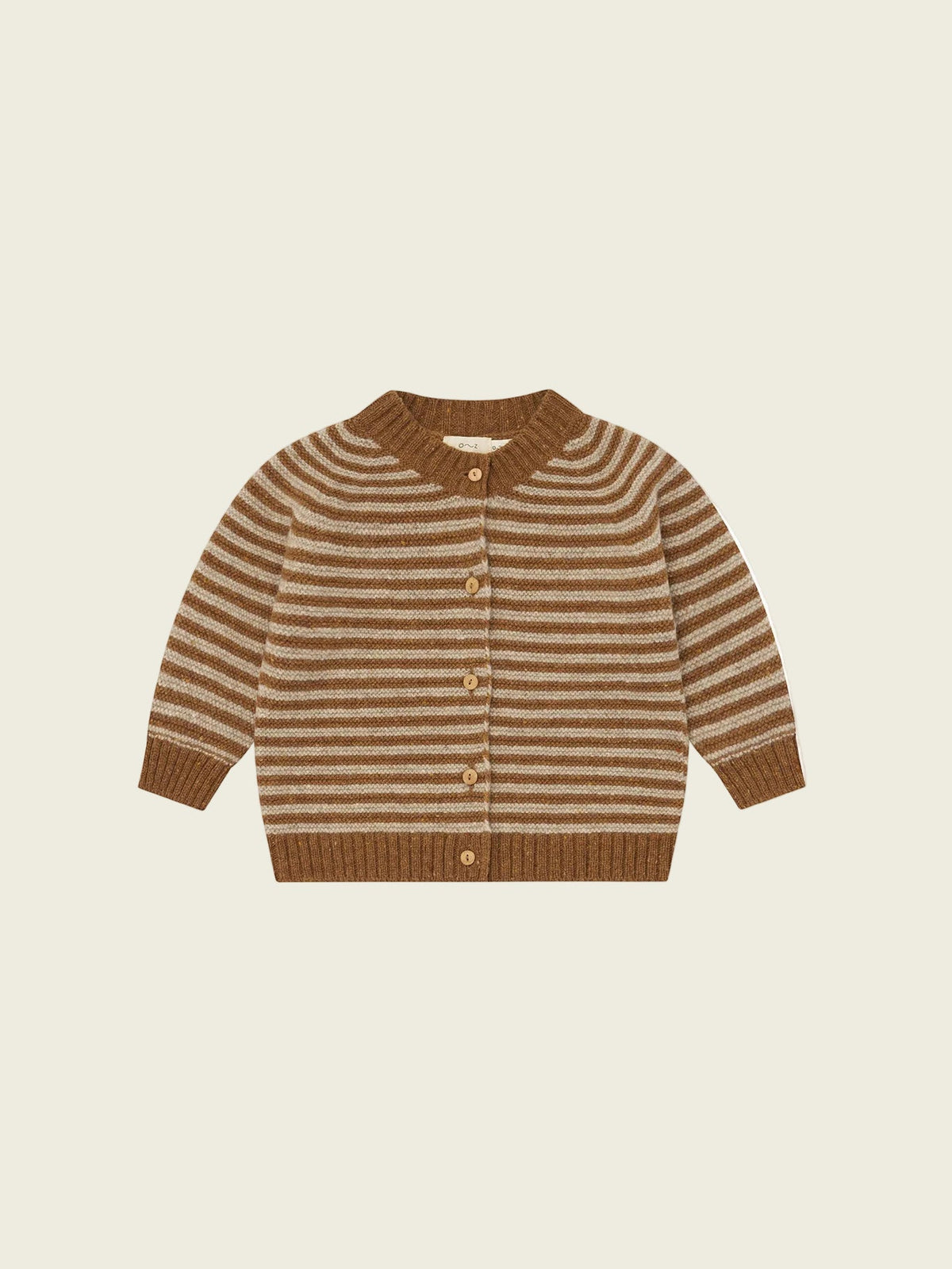 Chestnut Stripes Wool Cardigan