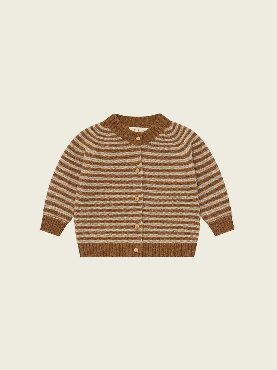 Chestnut Stripes Wool Cardigan
