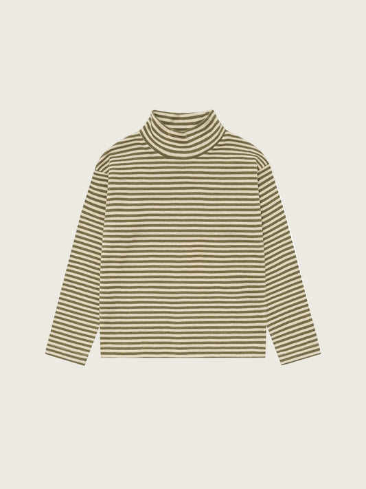 Fern Stripes Turtle Neck Top