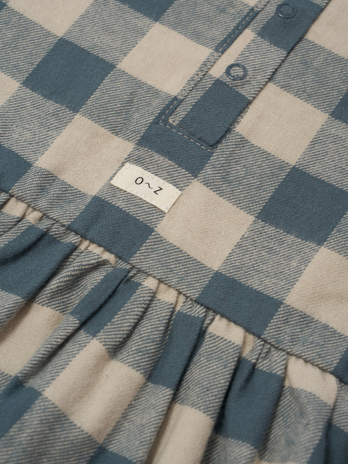 Fog Blue Gingham Field Dress