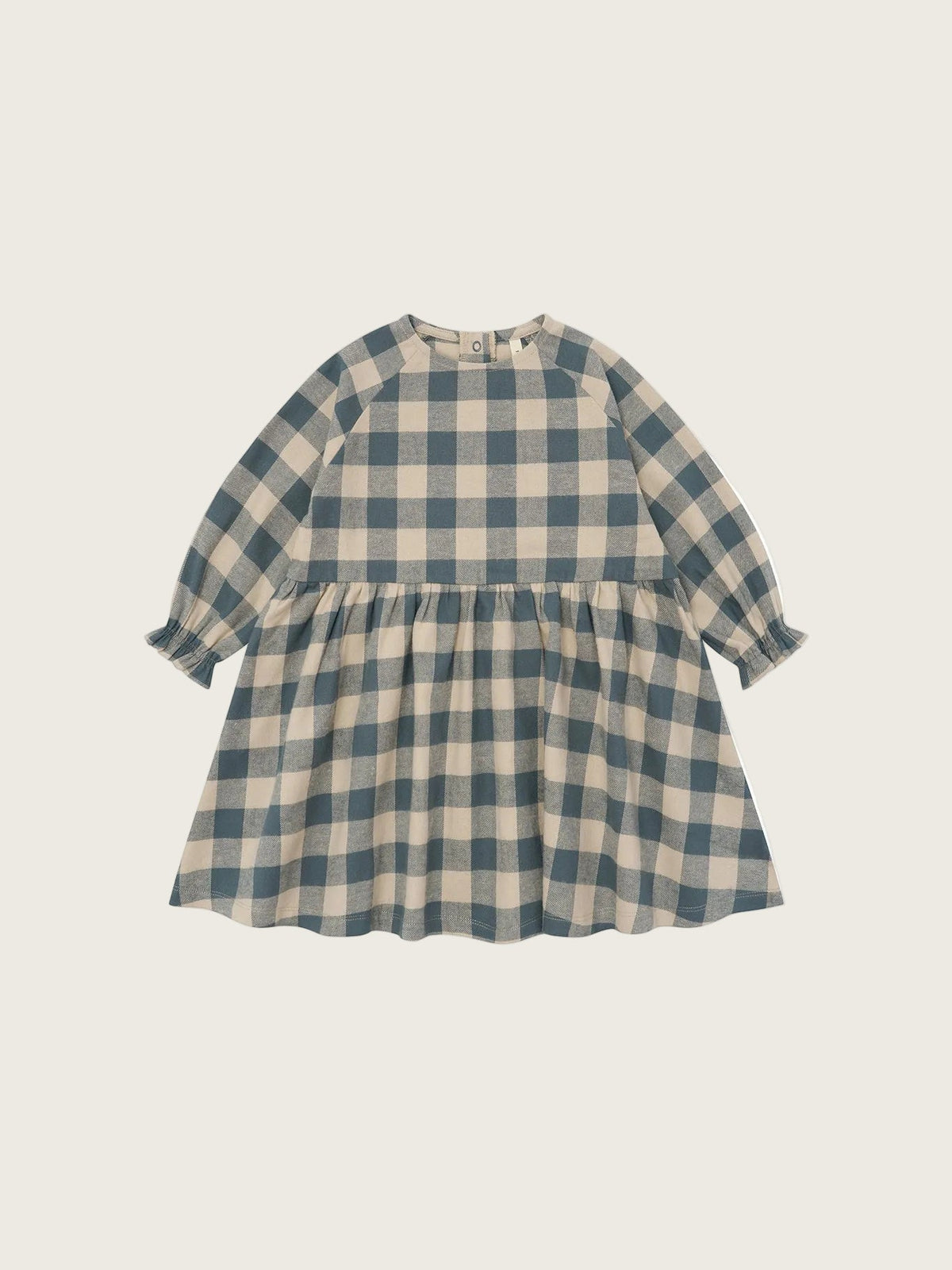Fog Blue Gingham Field Dress