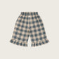 Fog Blue Gingham Frill Culottes