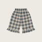 Fog Blue Gingham Frill Culottes