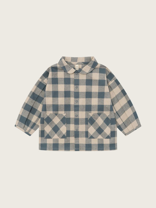 Fog Blue Gingham Lodge Shirt