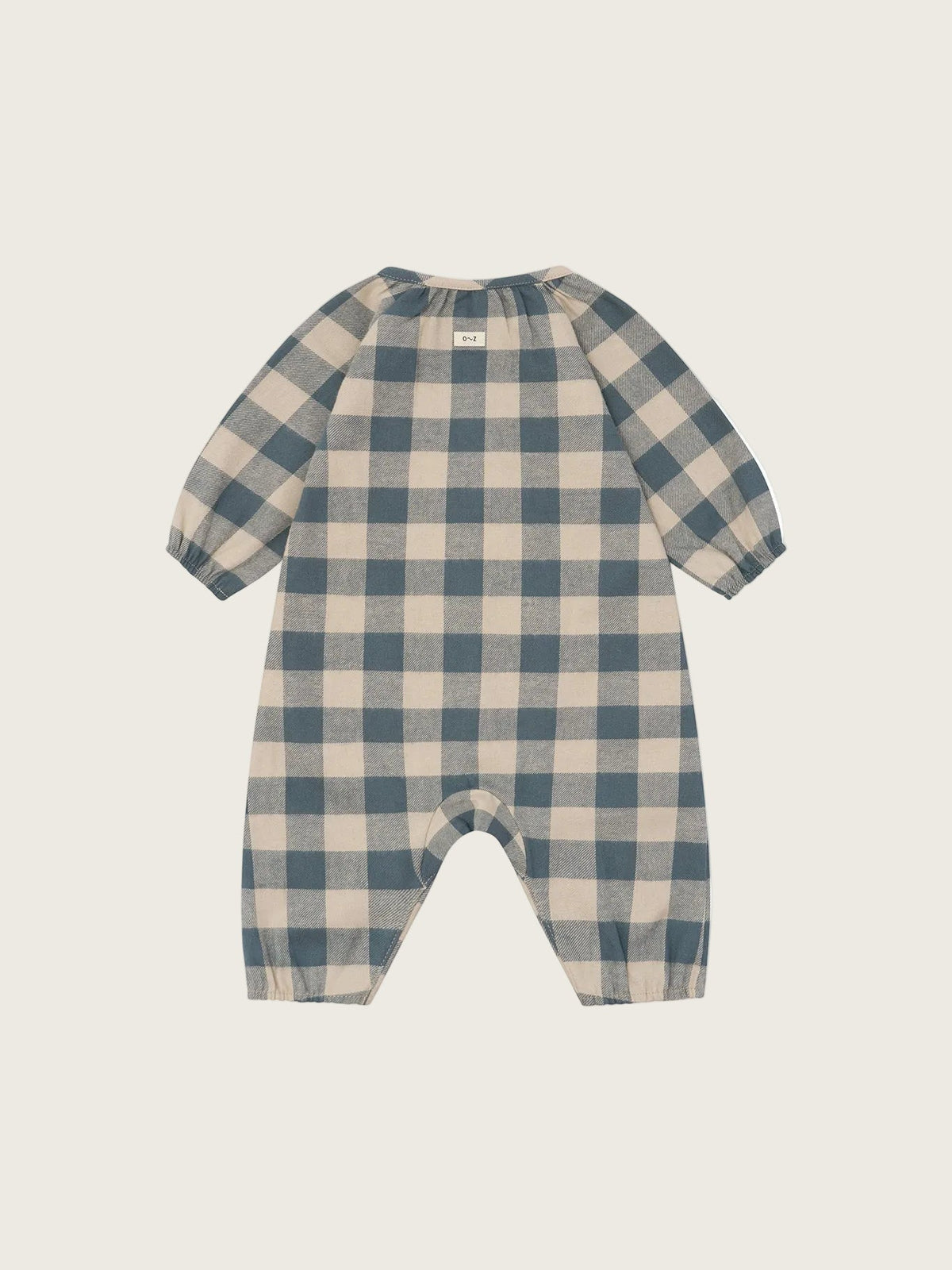 Fog Blue Gingham Onesie