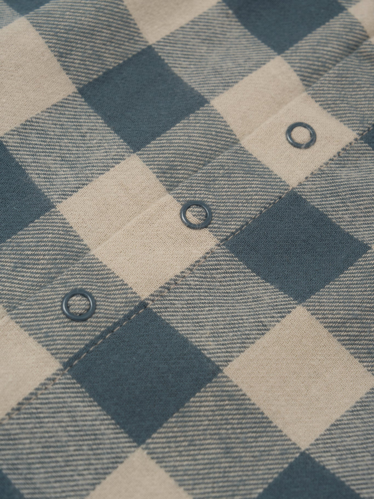 Fog Blue Gingham Onesie
