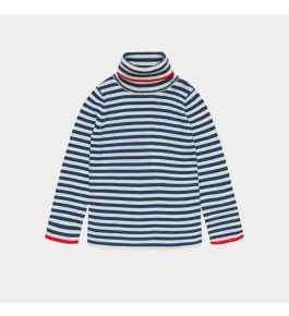 FUB Rollneck Blouse, ecru/deep indigo