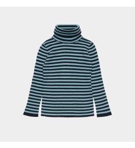 FUB Rollneck Blouse, dark navy/light teal