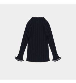 FUB High Neck Blouse, dark navy