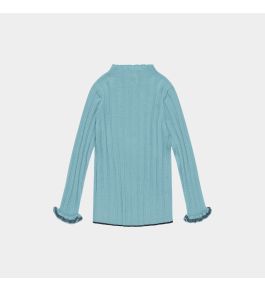 FUB High Neck Blouse, light teal