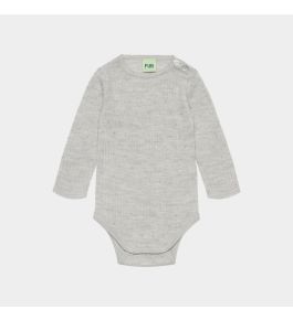 FUB Baby Pointelle Body, light grey melange